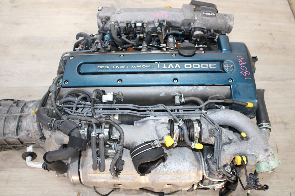 JDM 1997-2001 Toyota Supra Turbo JZA80 Motor 5-Speed R154 Manual Transmission 2JZ-GTE VVTi 3.0L 6 Cyl Engine