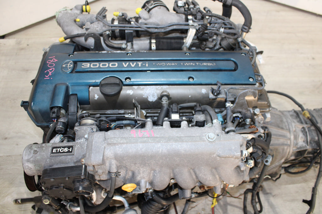JDM 1997-2001 Toyota Supra Turbo JZA80 Motor 5-Speed R154 Manual Transmission 2JZ-GTE VVTi 3.0L 6 Cyl Engine