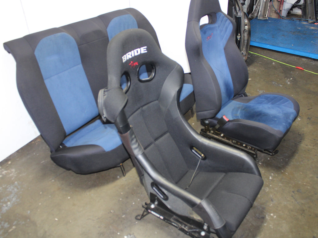 JDM 2002-2007 Subaru WRX STi V7 V8 V9 Front & Rear Seats With Rails Bride Bucket Seat