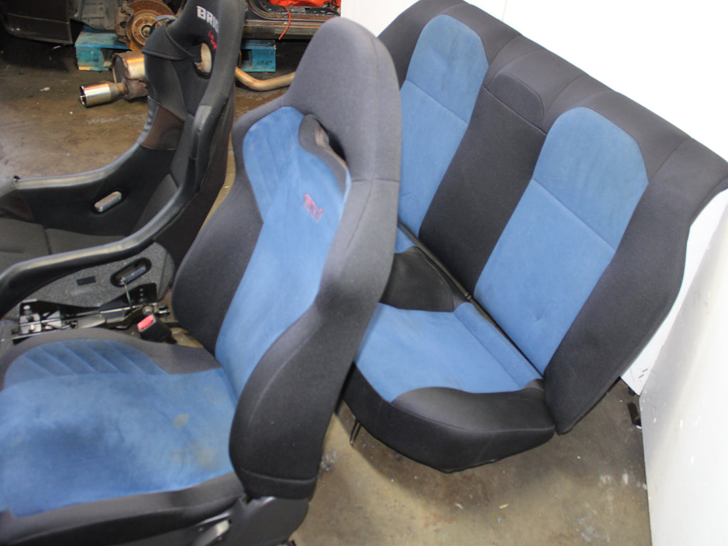 JDM 2002-2007 Subaru WRX STi V7 V8 V9 Front & Rear Seats With Rails Bride Bucket Seat