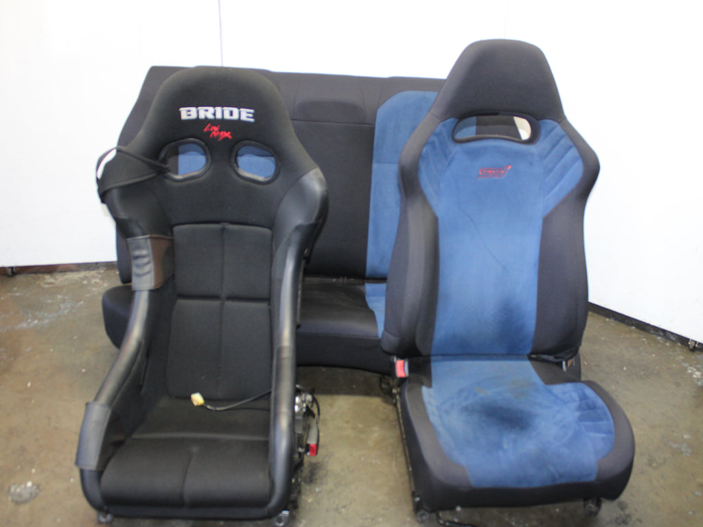 JDM 2002-2007 Subaru WRX STi V7 V8 V9 Front & Rear Seats With Rails Bride Bucket Seat