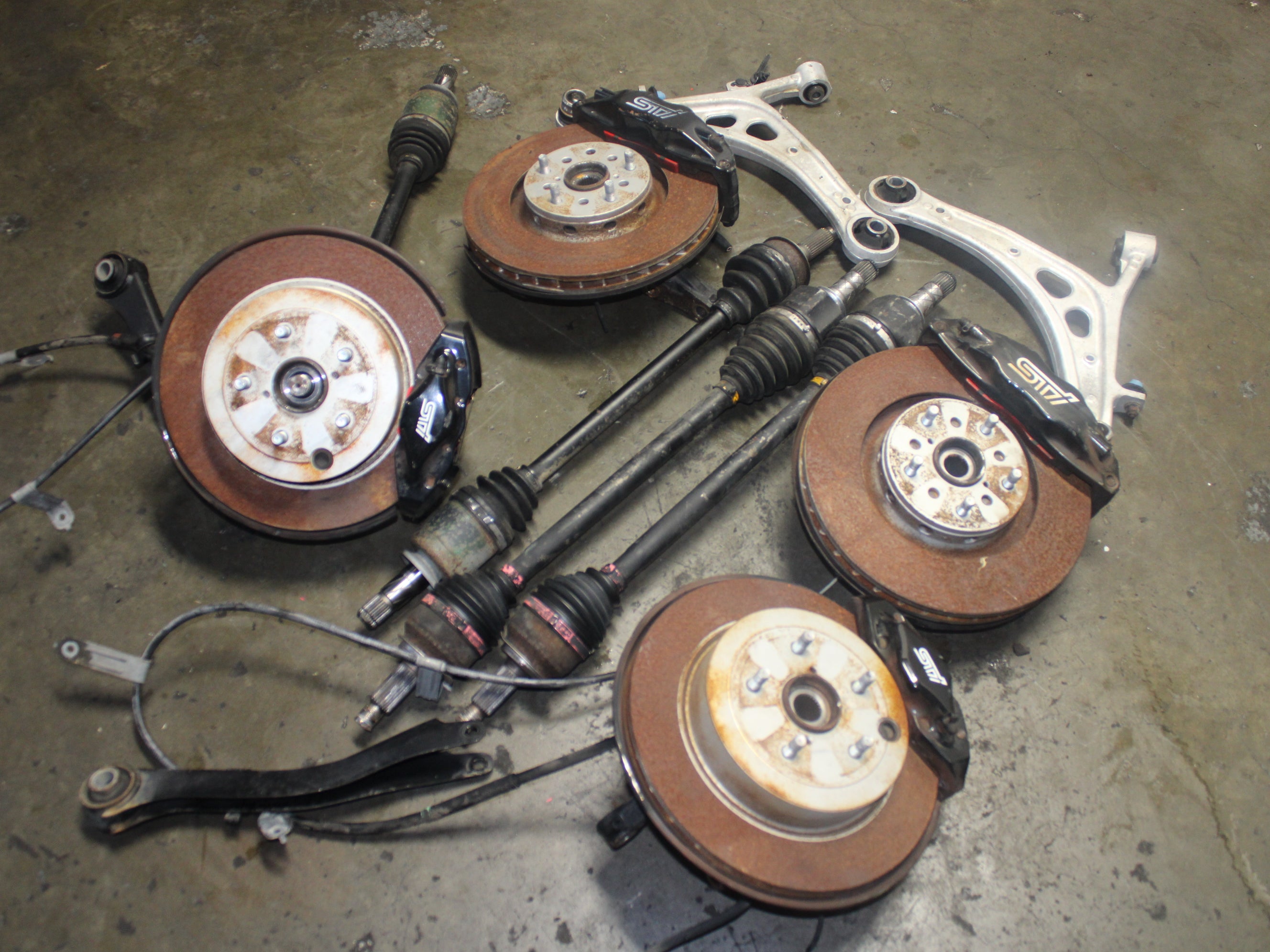 JDM 2008-2014 Subaru WRX STI 5X114.3 Brembo Brakes Rotors, Control Arm, Axles | JDM Engine Direct