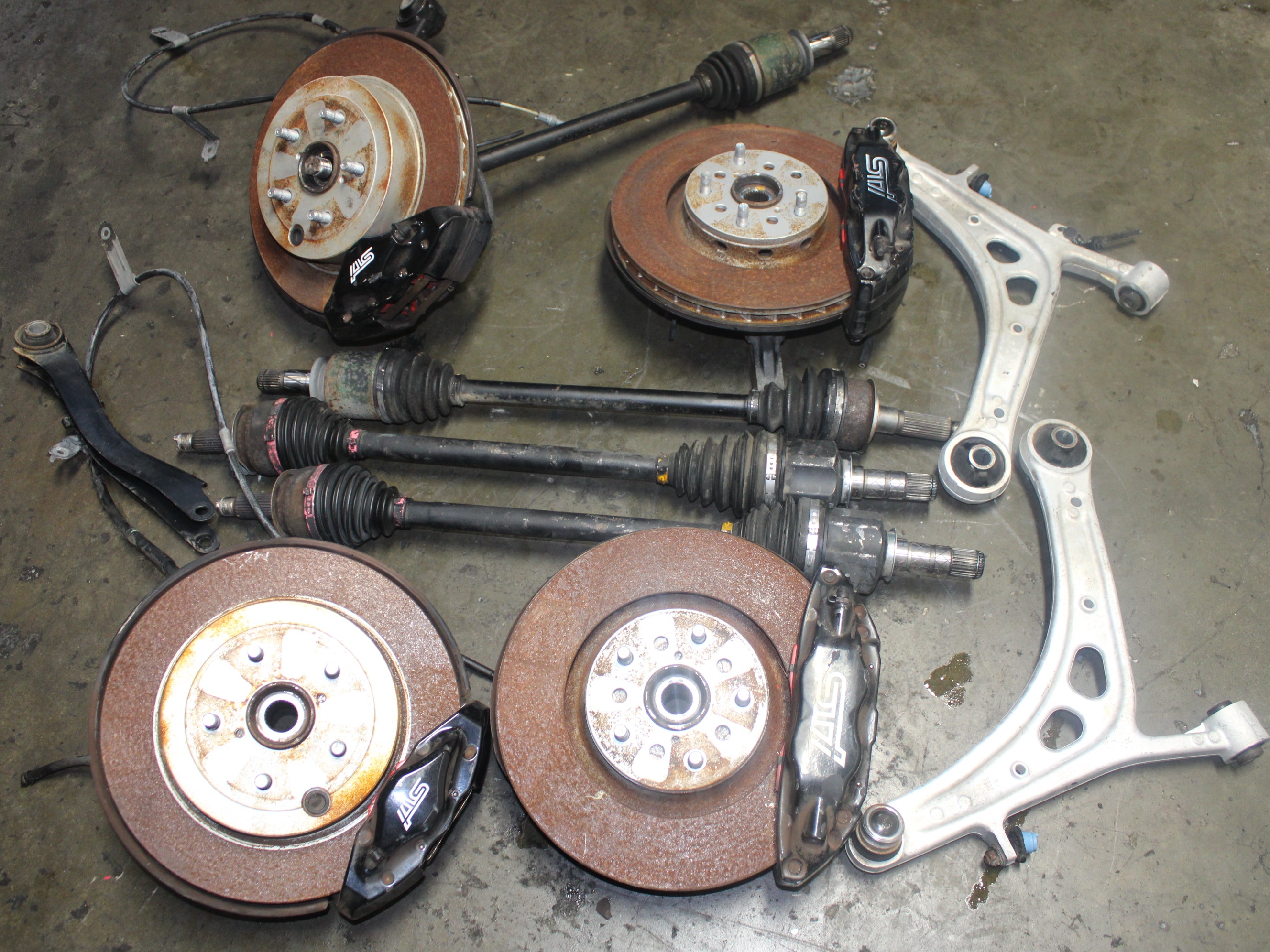 JDM 2008-2014 Subaru WRX STI 5X114.3 Brembo Brakes Rotors, Control Arm, Axles | JDM Engine Direct
